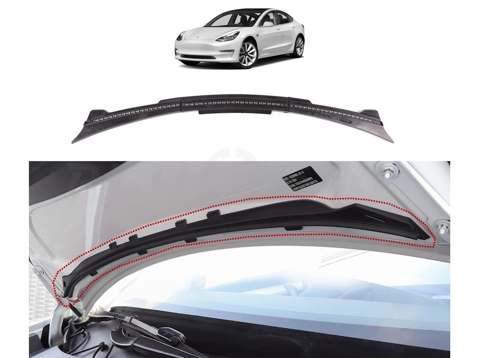 TeslaModel3:Hood/FrunkWaterBarrierStrip