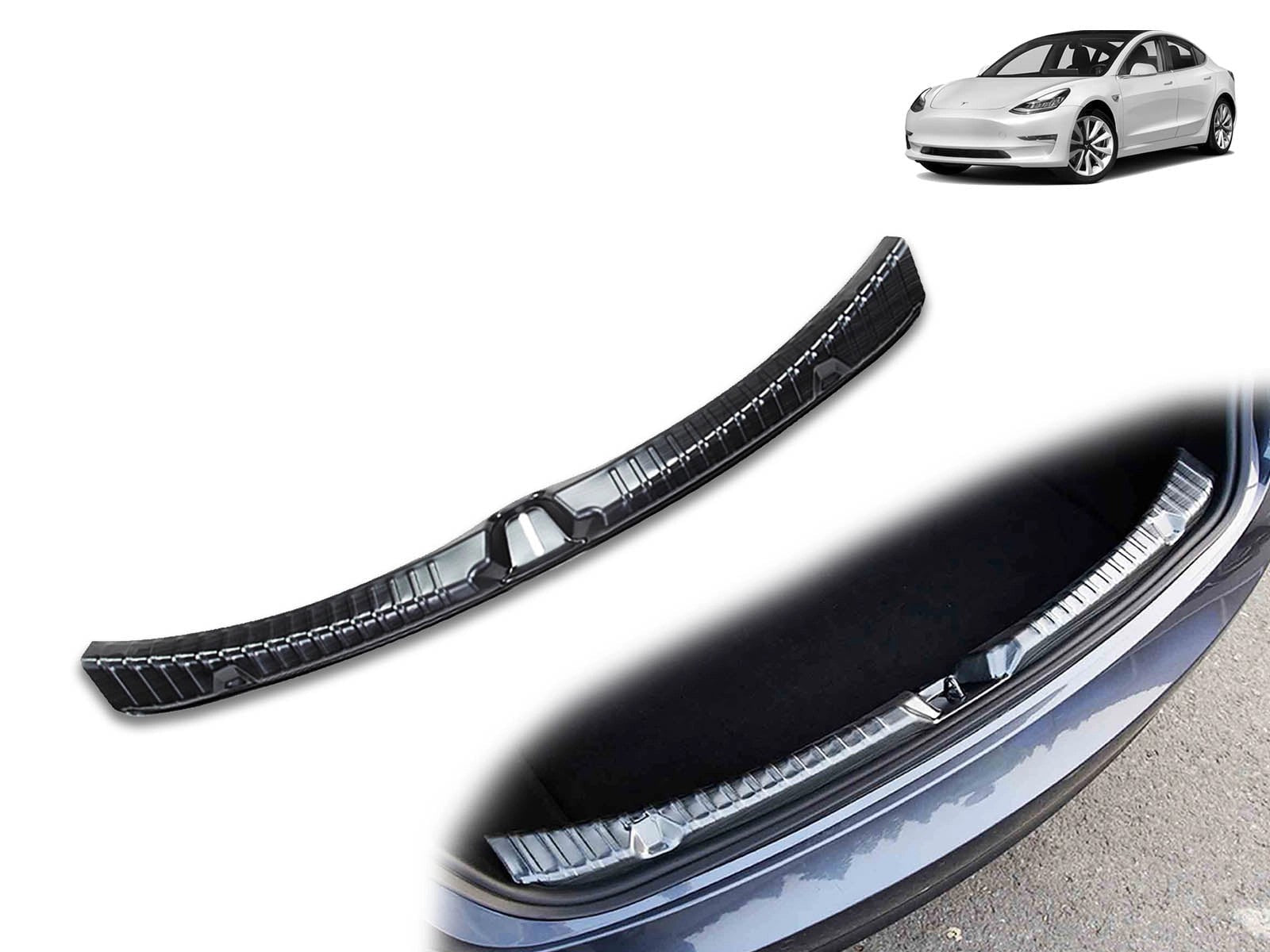 TeslaModel3:RearBumperSillProtector,BootSillGuard(StainlessSteel)