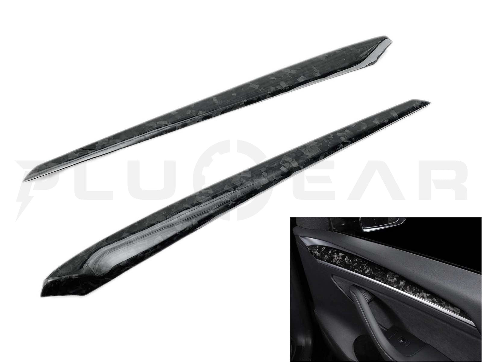 TeslaModel3andModelY:GenuineCarbonFiberDoorPanelInsert,DoorPanelTrim