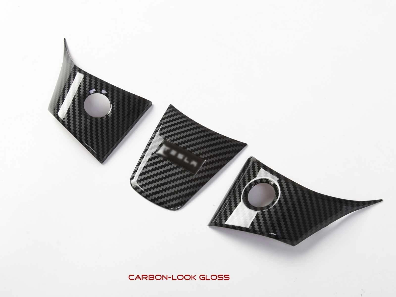 TeslaModel3andModelY:SteeringWheelDecalTrimSet(3pcs)