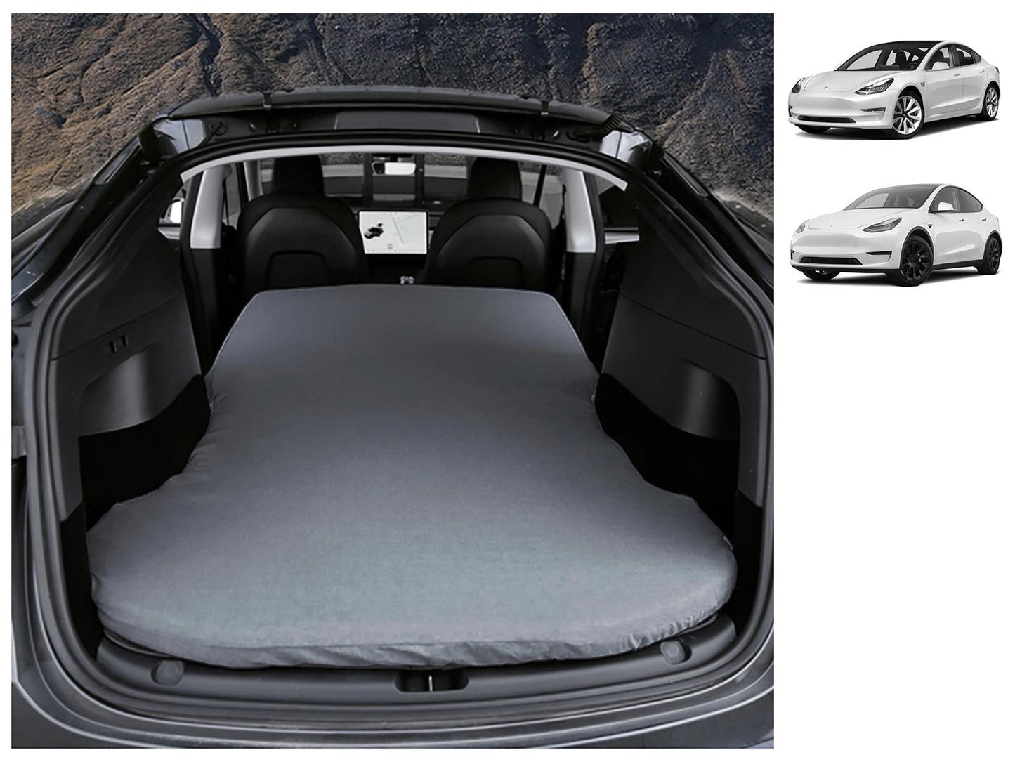 TeslaModel3andModelY:TwinSizeCampingMattressSet(MemoryFoam,StorageBag&SheetIncluded,Portable,Foldable,Space-saving,inCarSleeping)