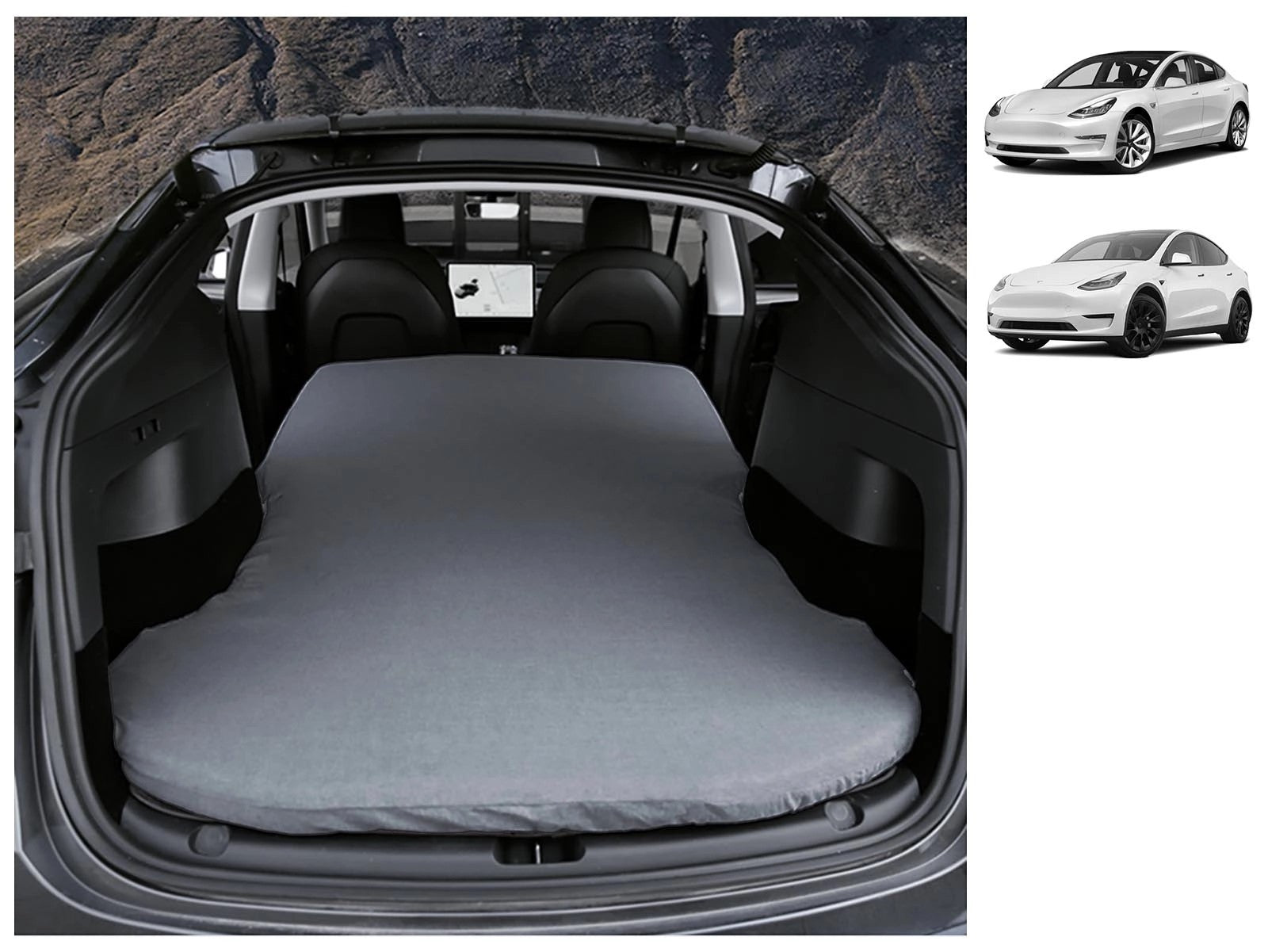 TeslaModel3andModelY:TwinSizeCampingMattressSet(MemoryFoam,StorageBag&SheetIncluded,Portable,Foldable,Space-saving,inCarSleeping)