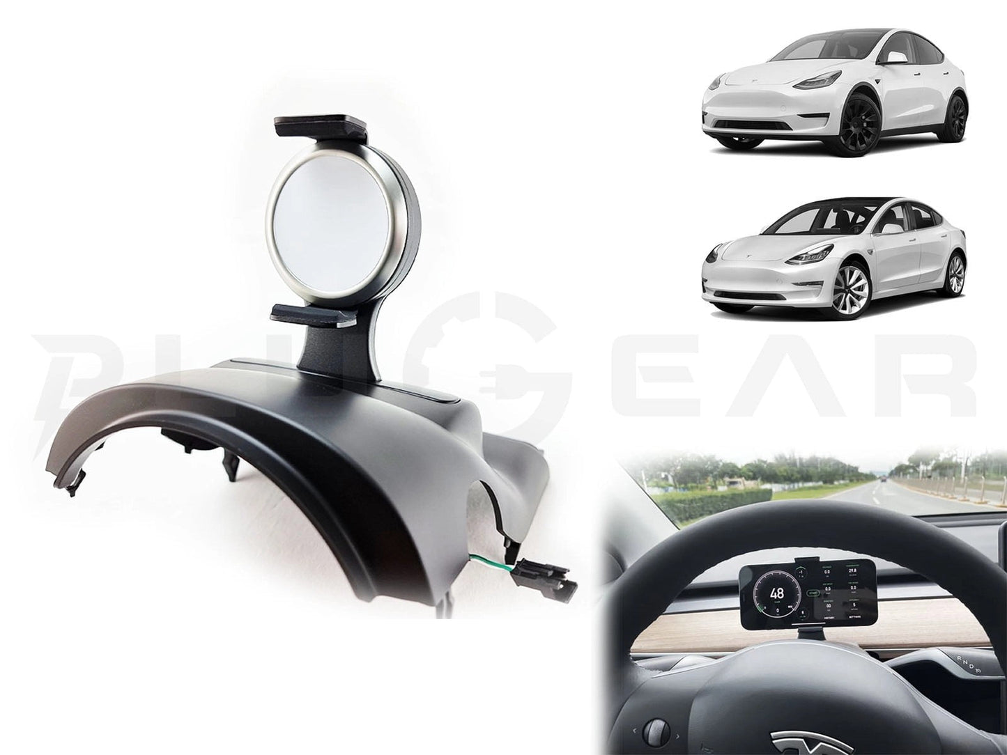 TeslaModel3andTeslaModelY:InstrumentMounted,SuperWirelessPhoneCharger&Holder