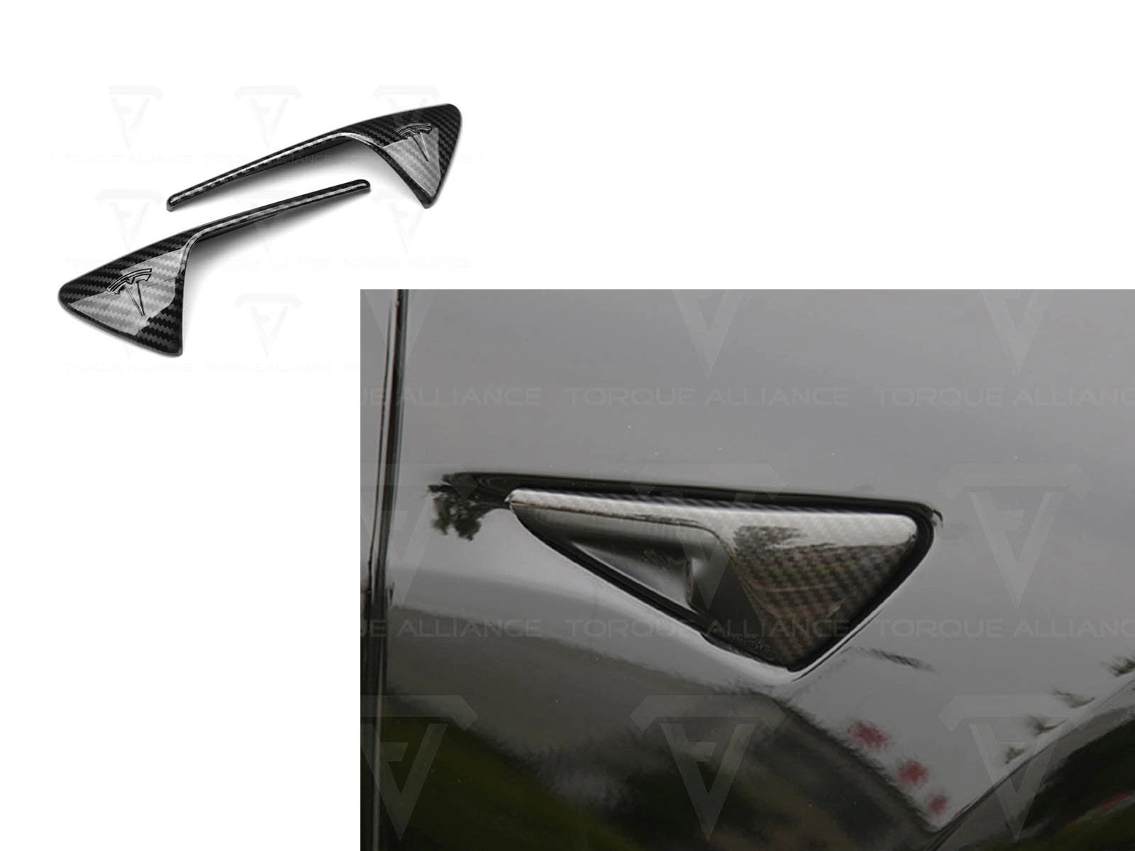 TeslaModelS/3/X/Y:SideFenderVentCameraTrim(2pcs)