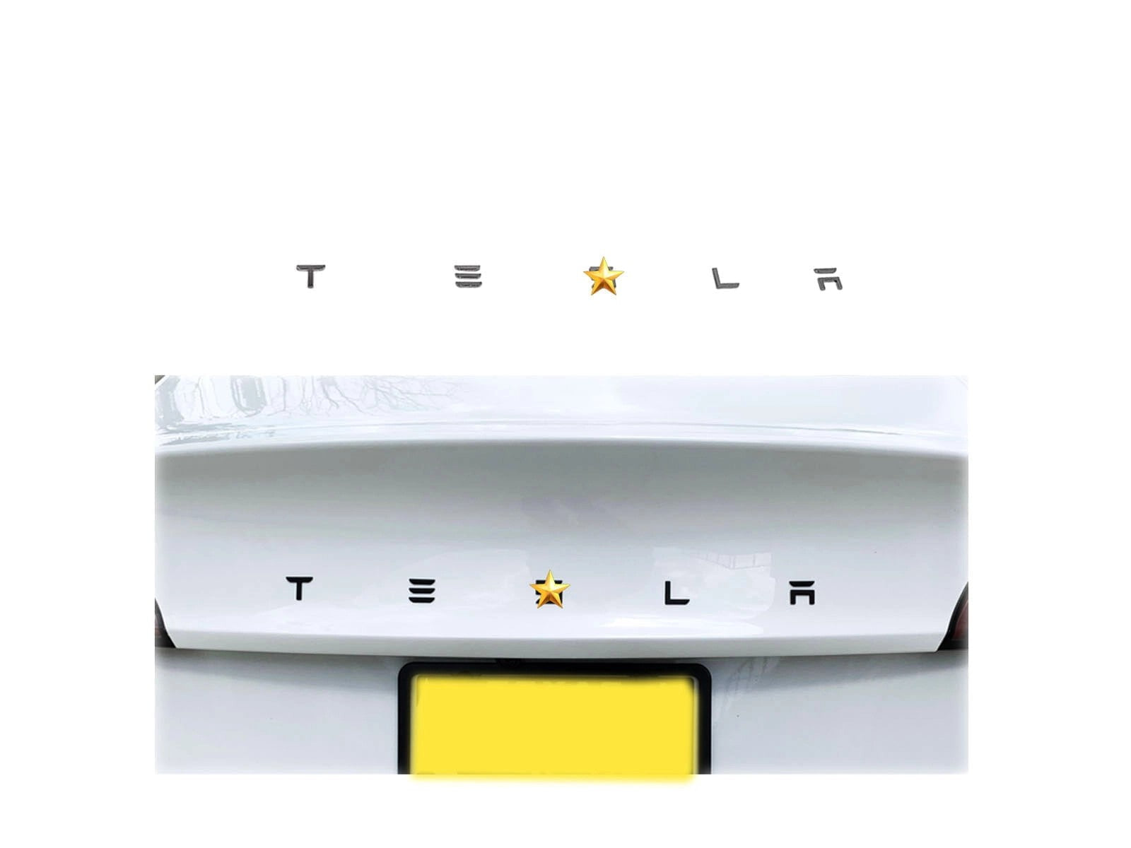 TeslaModelS/3/X/Y:TeslaTextLogoEmblemDecals