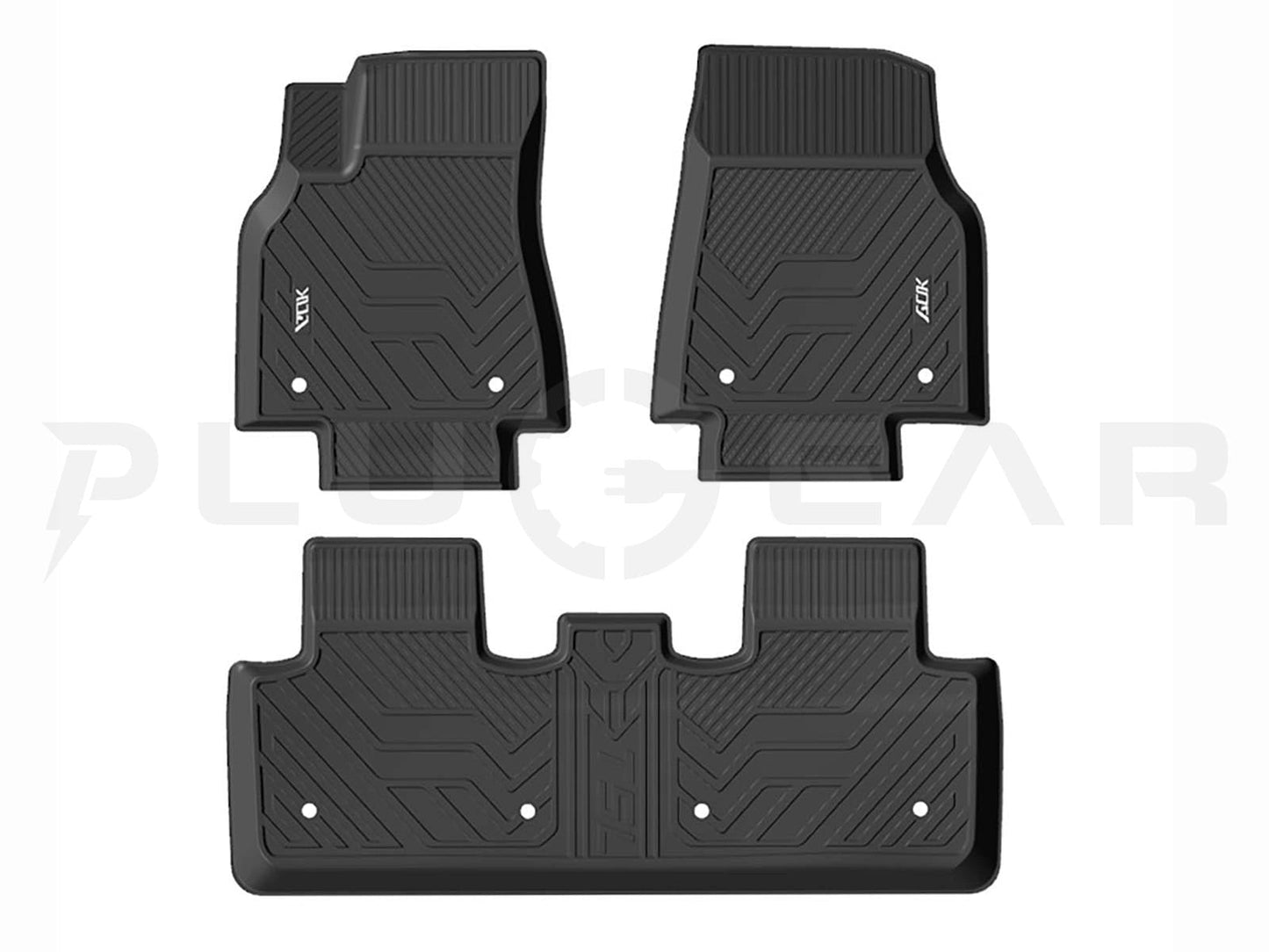 TeslaModelY:All-weatherInteriorFloorMatSet(3pcs,PremiumRecyclableRubber)LHD