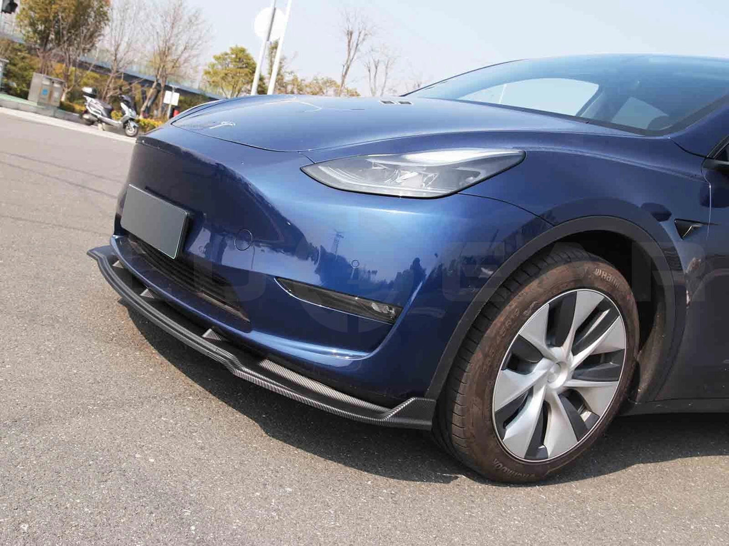 TeslaModelY:FrontLipSpoiler(ABS+Coating)