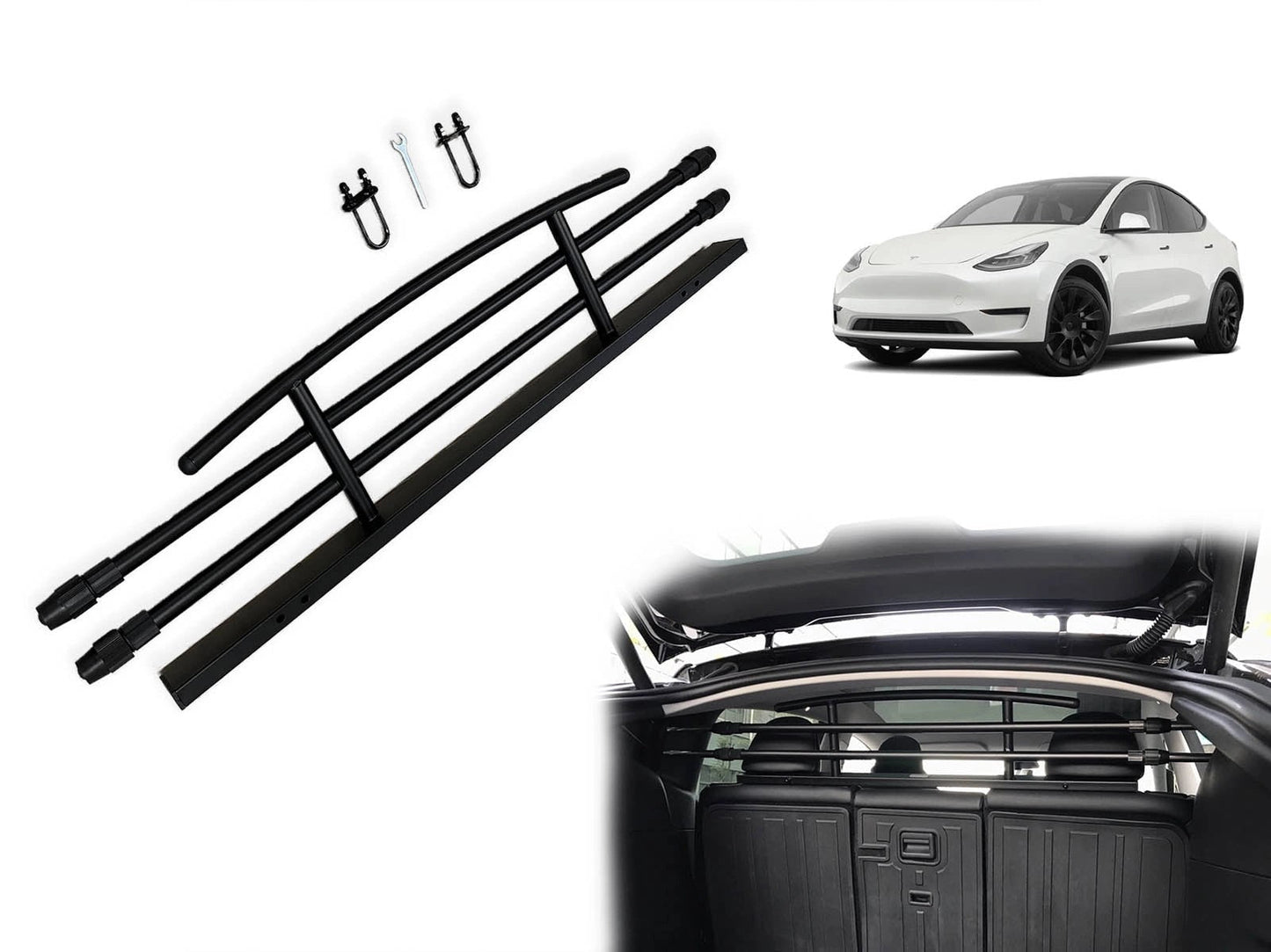 TeslaModelY:PetCargoDividerGrill,TrunkPetGuard
