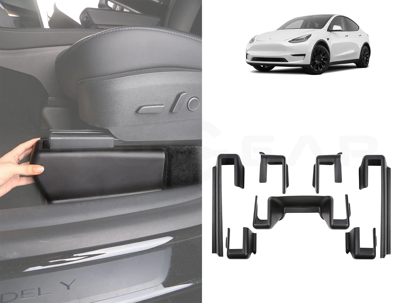 TeslaModelY:SeatSlideRailAnti-KickCornerGuard(setof7)