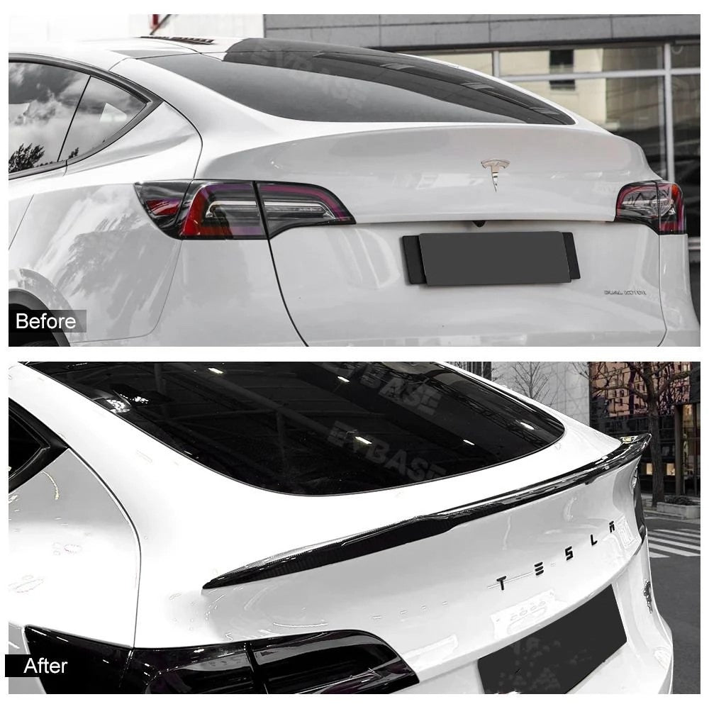 TeslaModelY:SportiveTailSpoiler(GenuineCarbonFiber)