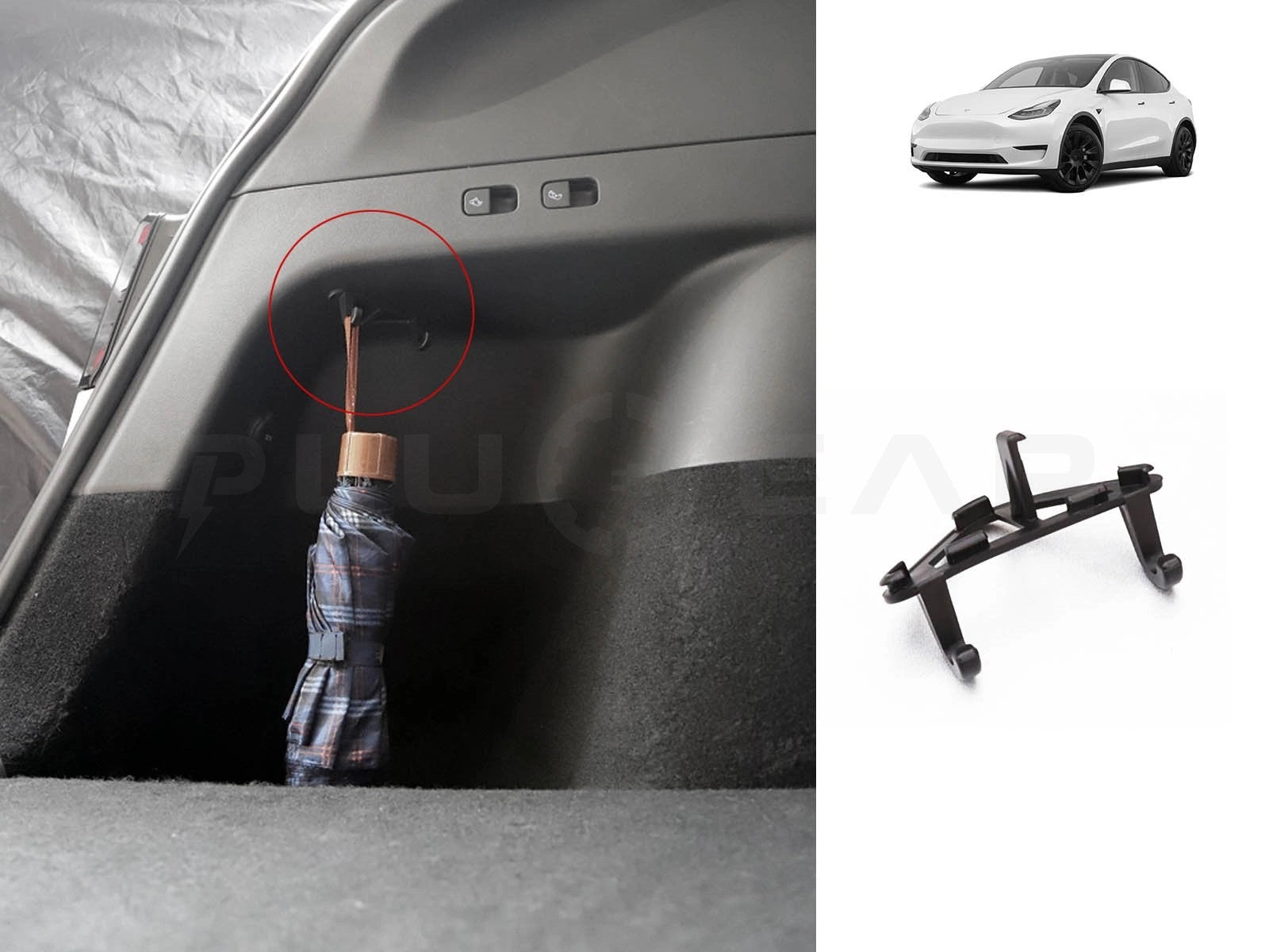 TeslaModelY:TrunkGroceryBagHook,BagHolder/Hanger