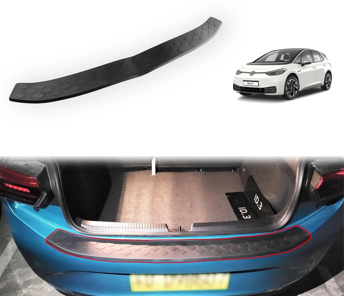 VWID.3:TrunkSillProtector,CargoSillGuard(TPEpremiumrubber)