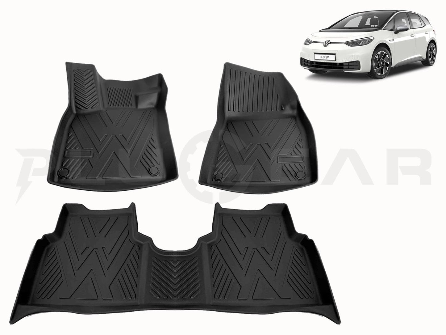 VWID3:3DAllWeatherInteriorFloorMats(PremiumRecyclableRubber,Left-hand-drive)
