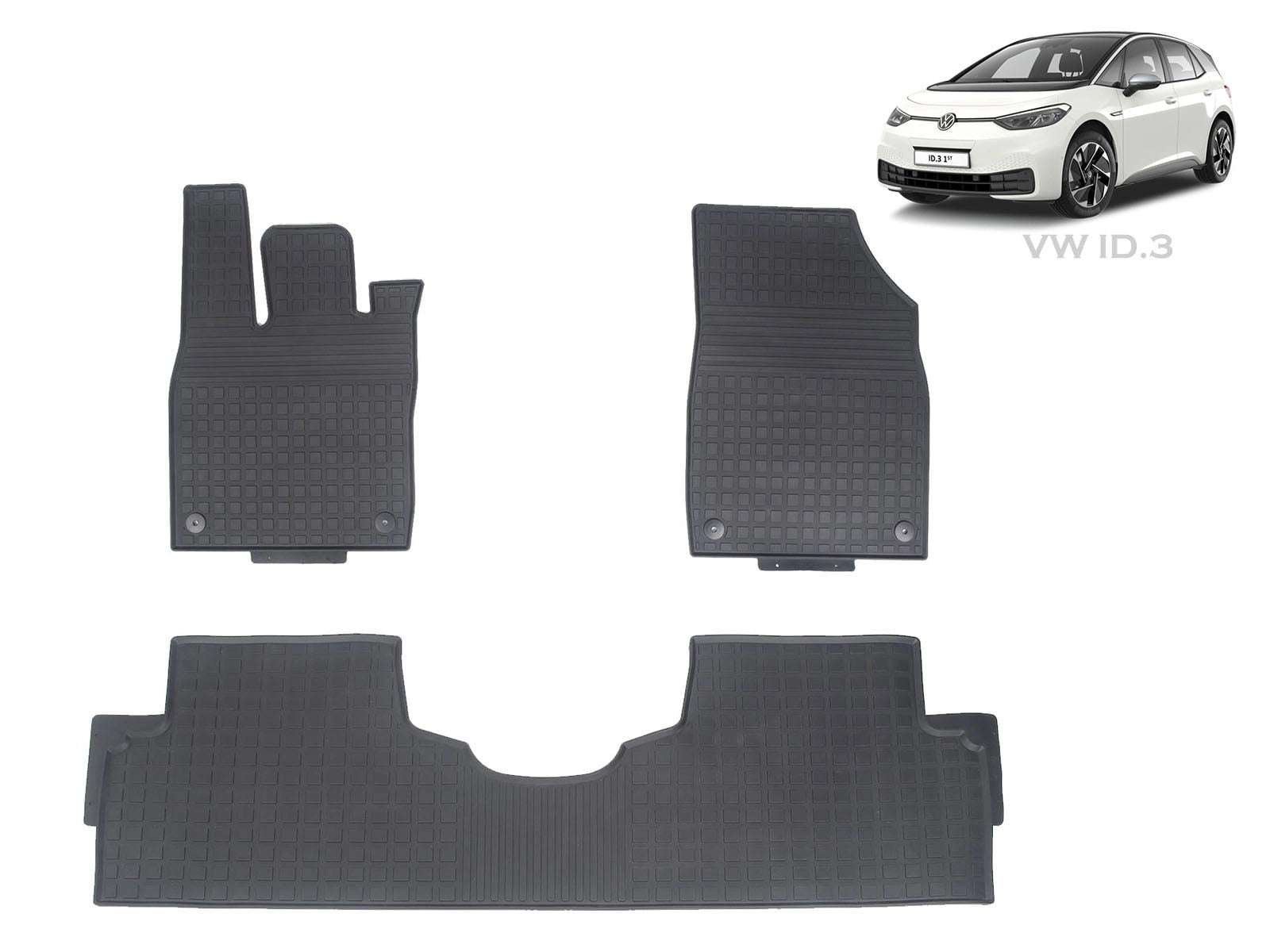 VWID3:AllWeatherInteriorFloorMats(FlatDesign,PremiumRecyclableRubber,Left-hand-drive)